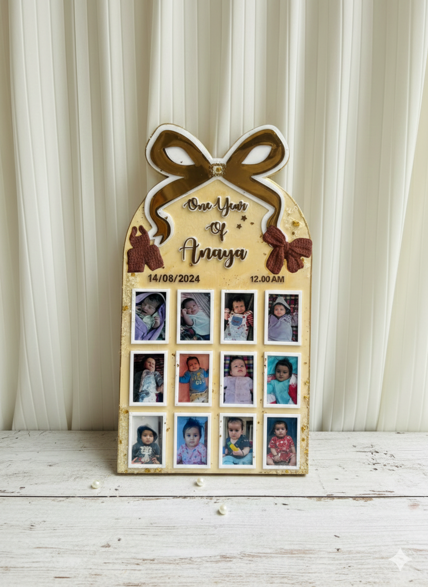 Bow Theme Milestone Photo Frame