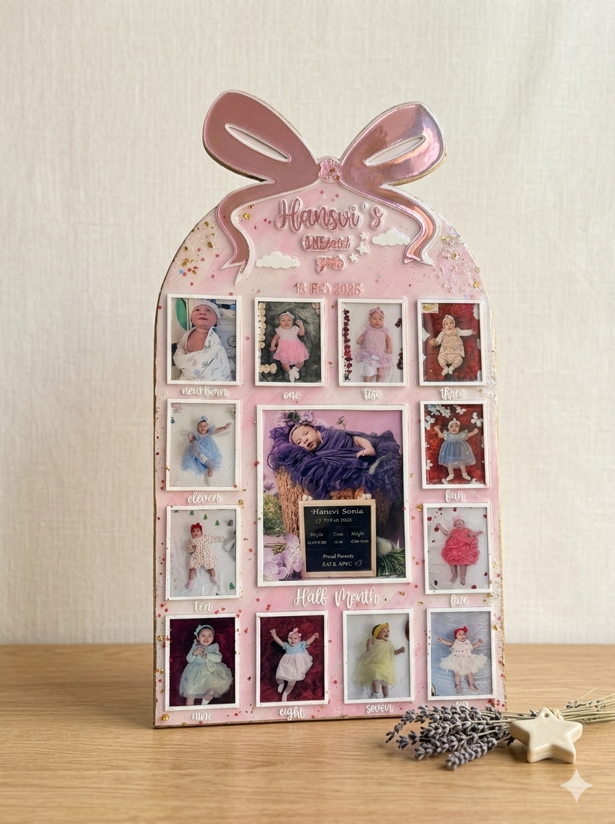 Bow Theme Milestone Photo Frame
