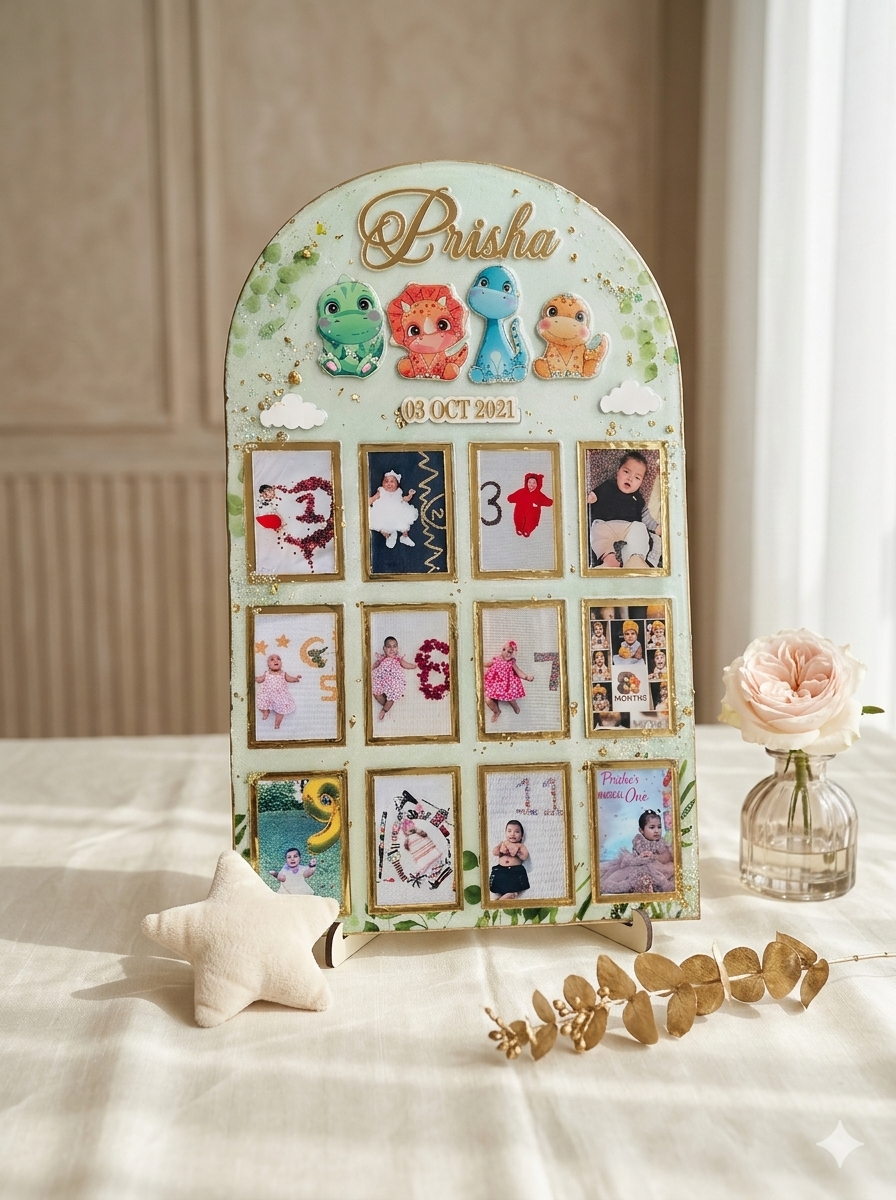 Dino Themed Milestone Photo Frame