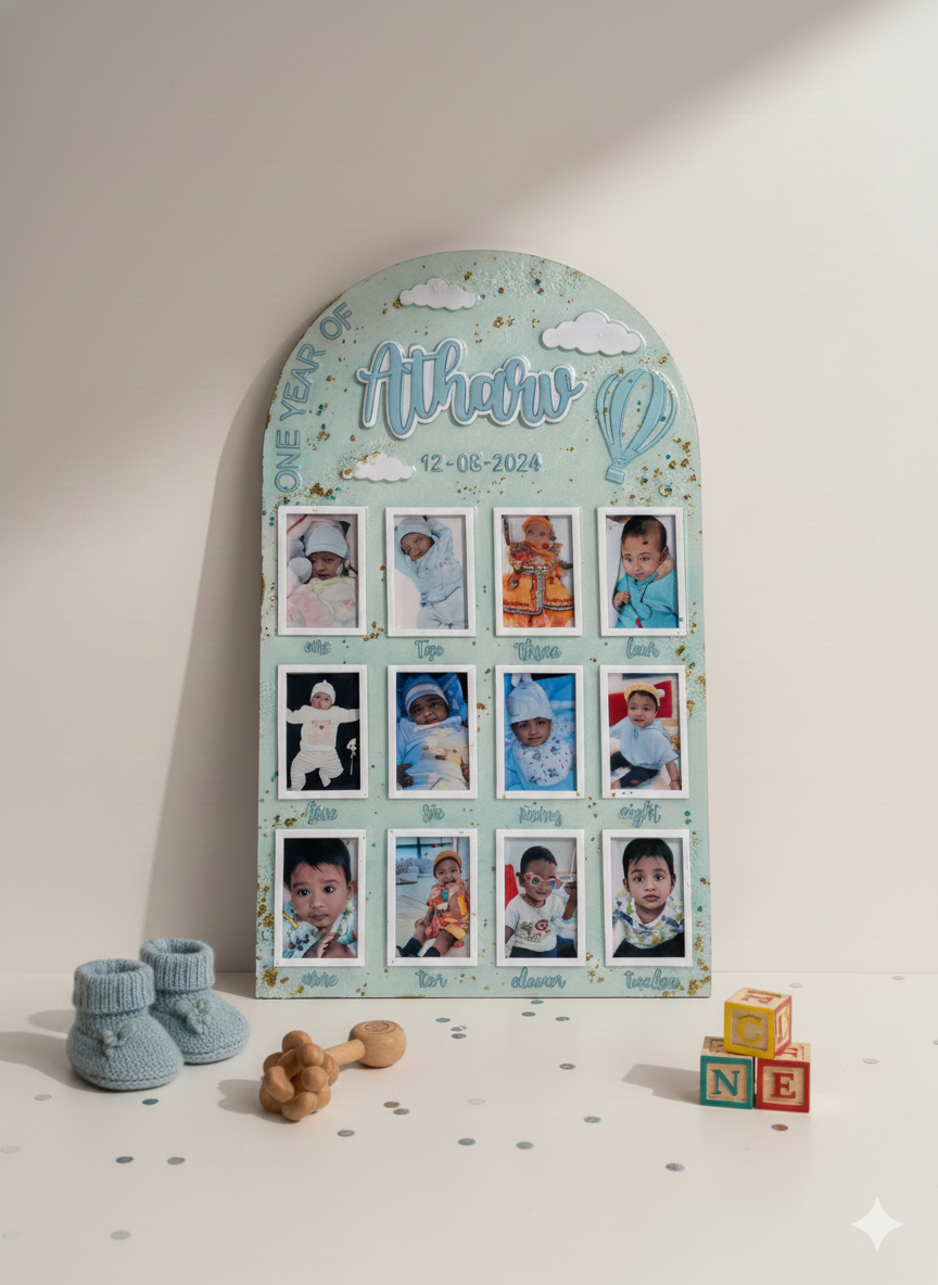 Cloud Theme Milestone Photo Frame