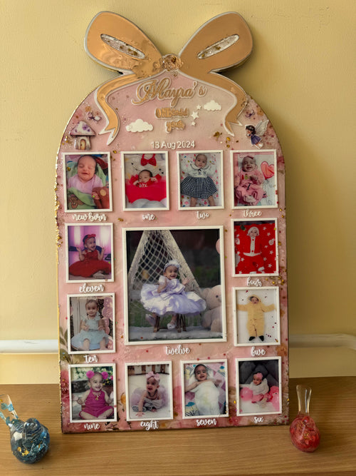 Bow Theme Milestone Photo Frame